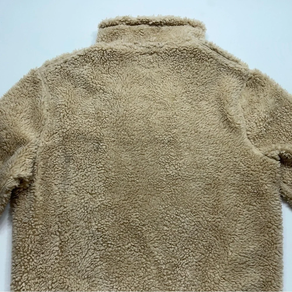 J. Crew Nordic Sherpa Fleece Half Zip Pullover Mens Size Medium Beige Deep Pile